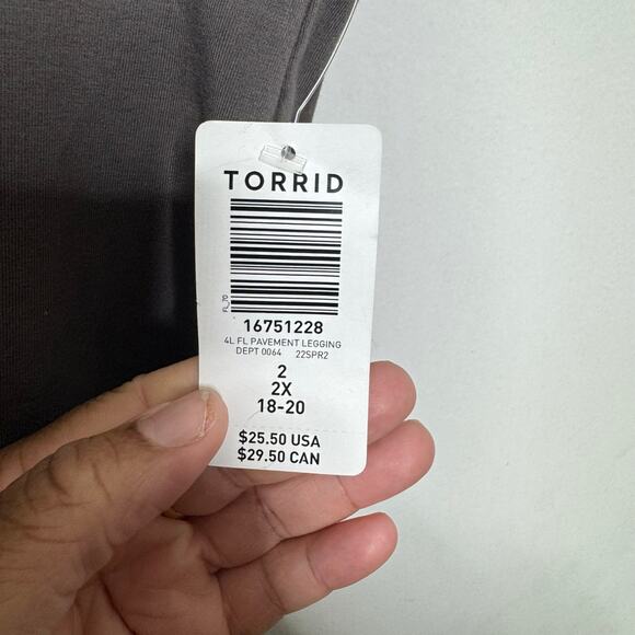 Torrid Pavement Leggings Women’s 2X 18/20 Gray Cotton Stretch NWT - Picture 7 of 10